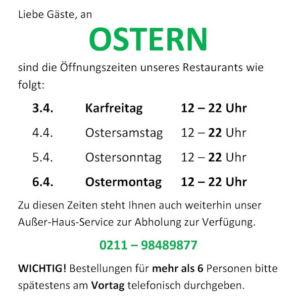 Öffnungszeiten Ostern 2026